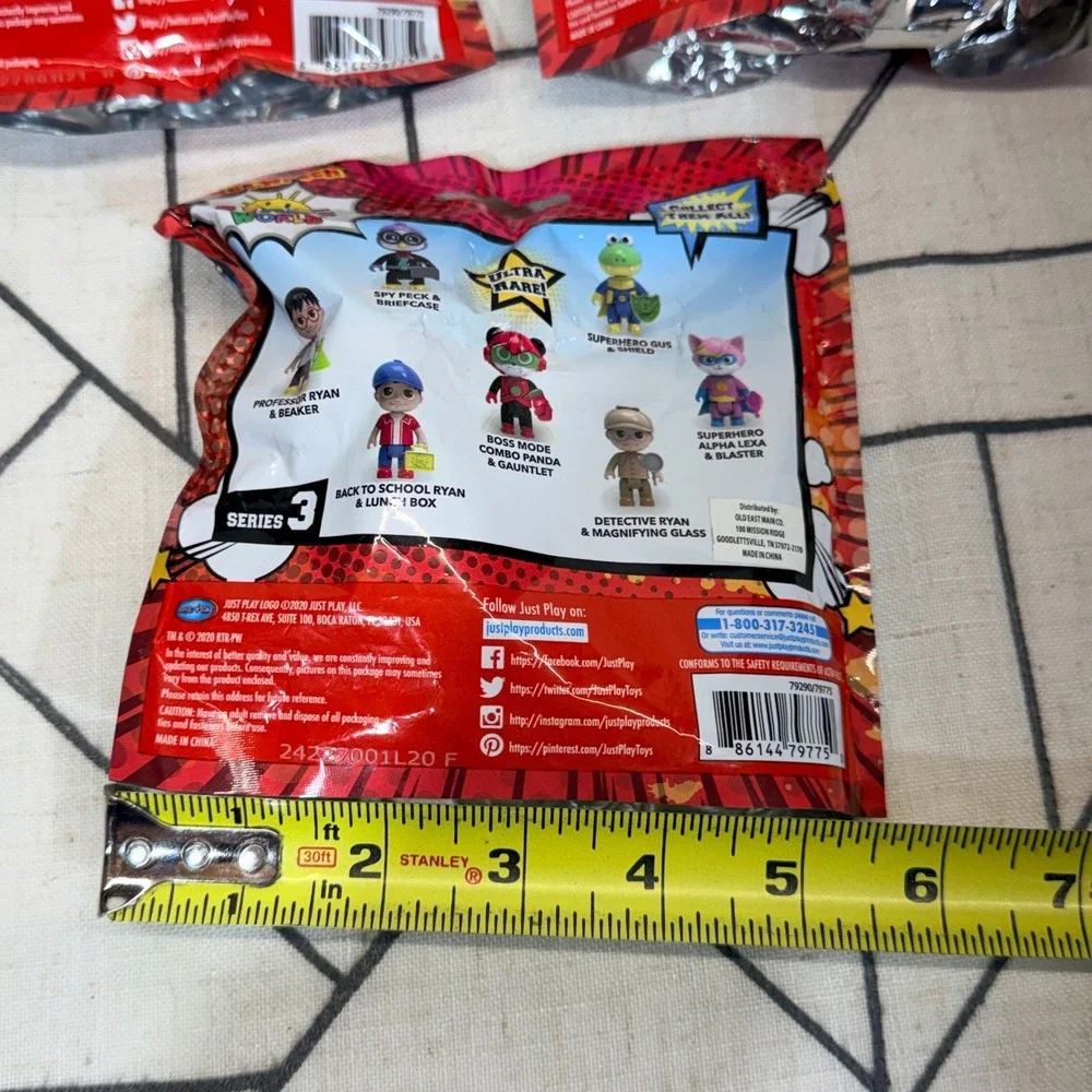 Ryan's World Mystery‎ Figs 3-Pack Multicolor Series 3 Blind Bags New Sealed